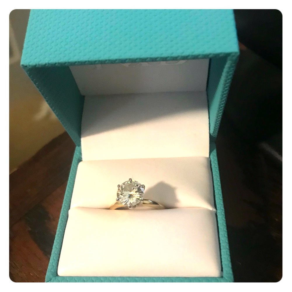 2ct Moissanite 14k Gold Ring